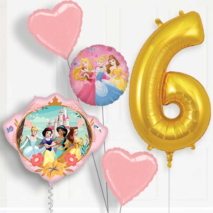 Disney Princess Crown Birthday Balloon Package Choose Age