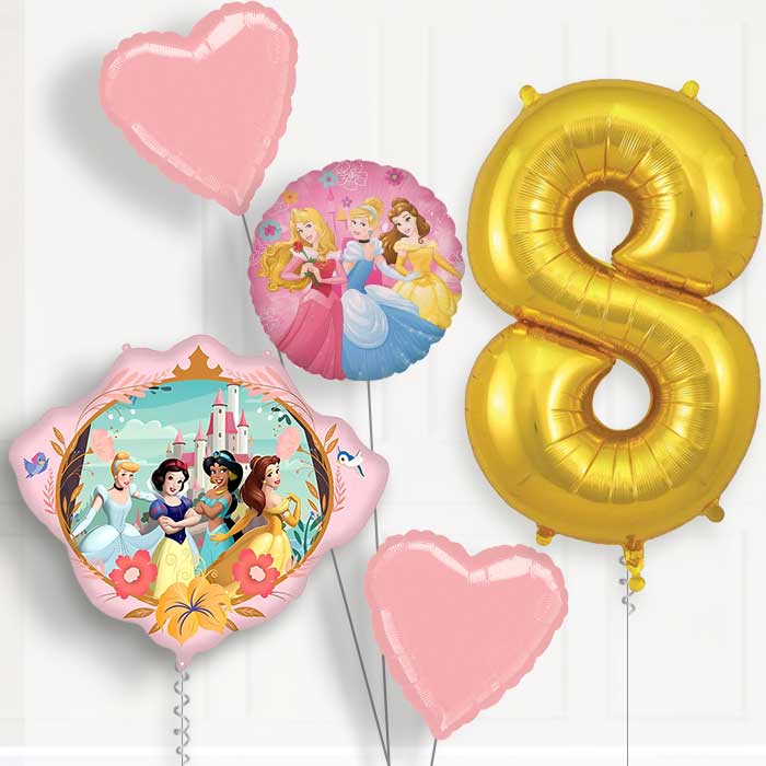 Disney Princess Crown Birthday Balloon Package Choose Age