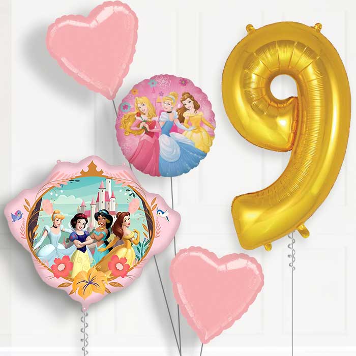 Disney Princess Crown Birthday Balloon Package Choose Age