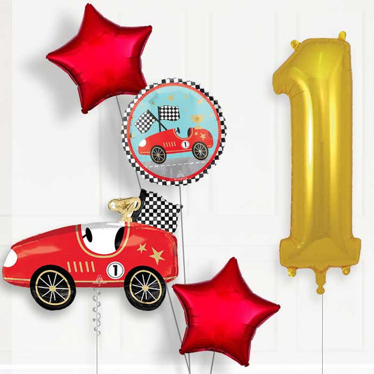 Classic Race Car 1st Birthday Balloon Package - 1st Birthday Balloon Package | Party Save Smile
