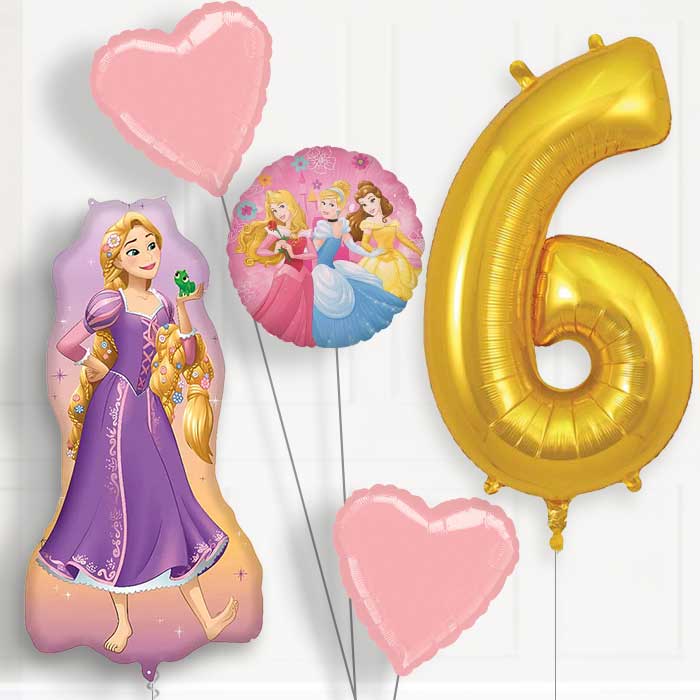 Rapunzel Giant 6th Birthday Balloon Package | Party Save Smile