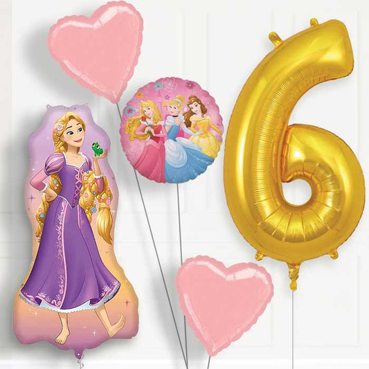Rapunzel Giant 6th Birthday Balloon Package | Party Save Smile