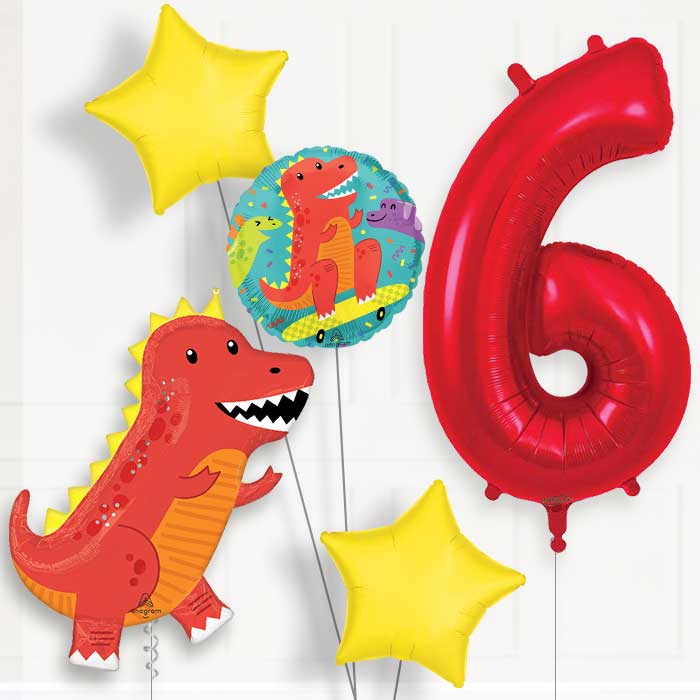 Cool T-Rex Birthday Balloon Package Choose Age