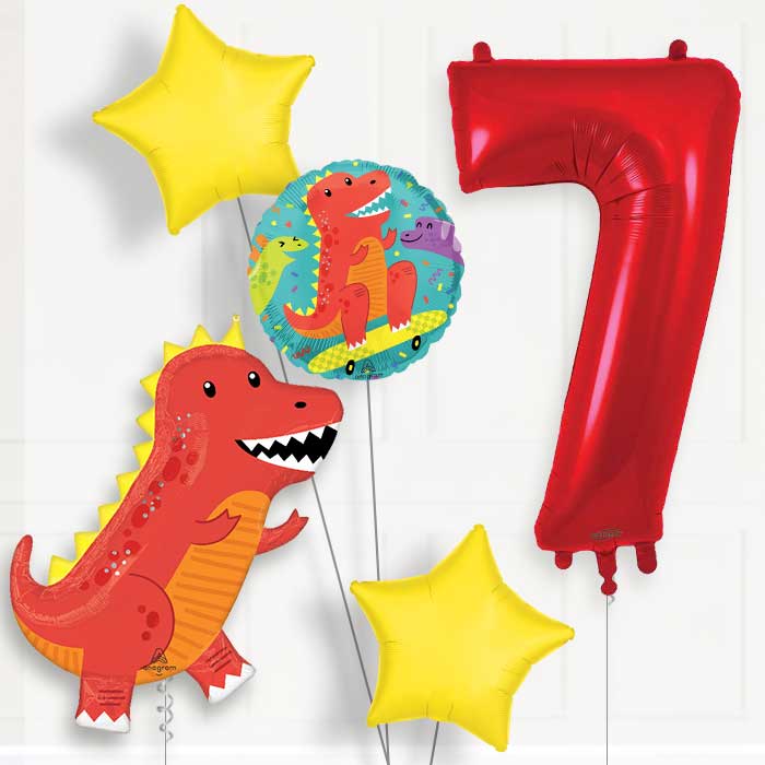 Cool T-Rex Birthday Balloon Package Choose Age