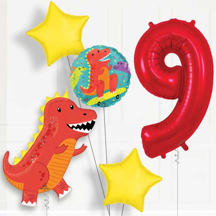 Cool T-Rex Birthday Balloon Package Choose Age
