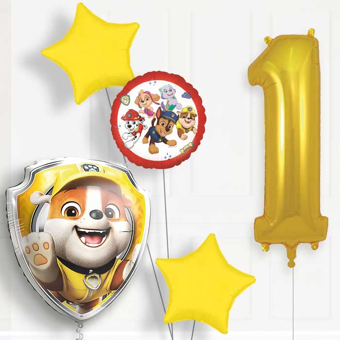 Rubble Paw Patrol Birthday Balloon Package Choose Age