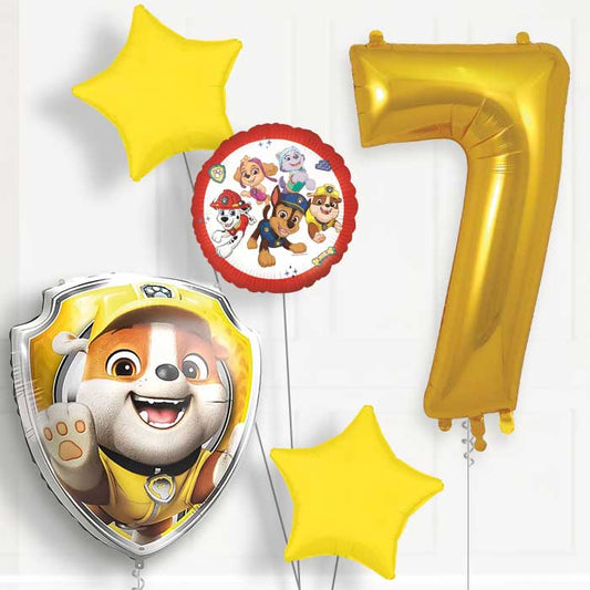 Rubble Paw Patrol 7th Birthday Balloon Package | Party Save Smile