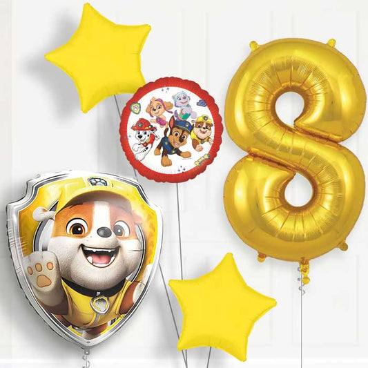 Rubble Paw Patrol 8th Birthday Balloon Package | Party Save Smile