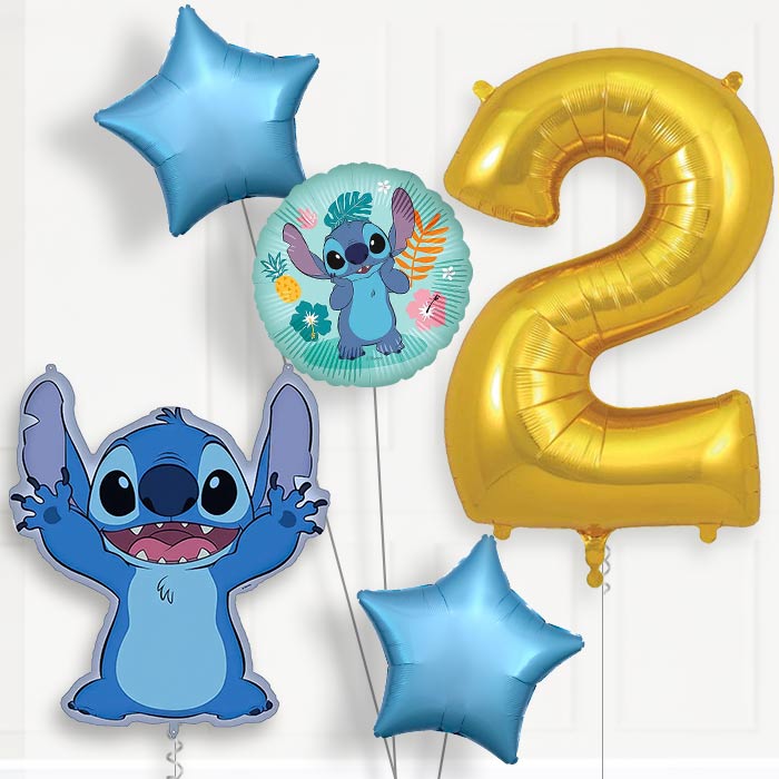 Stitch Giant 2nd Birthday Balloon Package | Party Save Smile