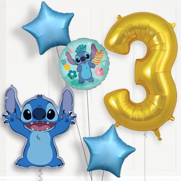 Stitch Giant 3rd Birthday Balloon Package | Party Save Smile
