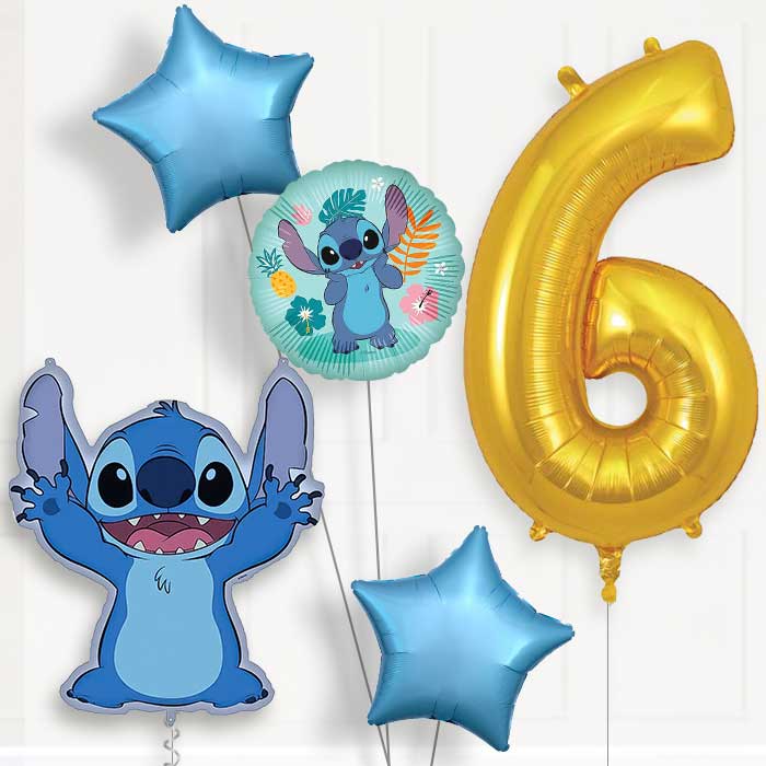 Stitch Giant 6th Birthday Balloon Package | Party Save Smile