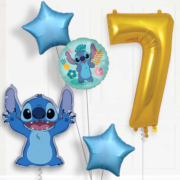 Stitch Giant 7th Birthday Balloon Package | Party Save Smile