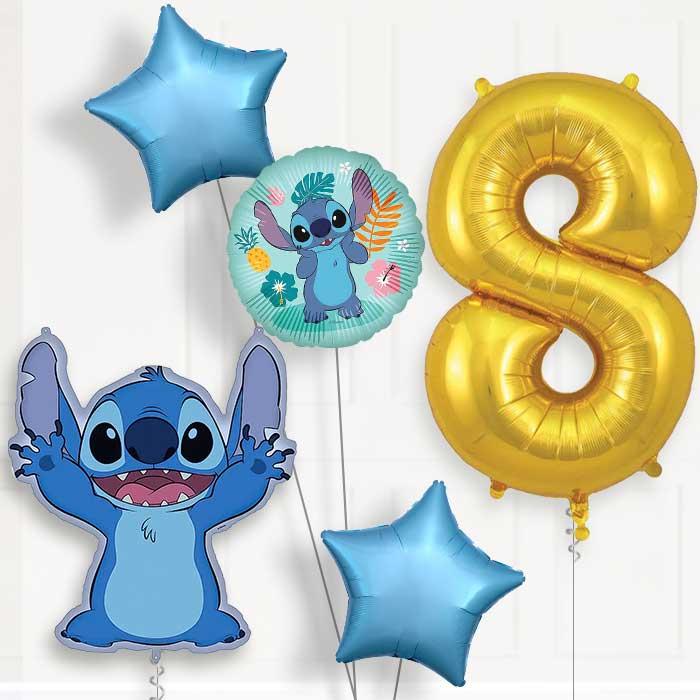Stitch Giant Birthday Balloon Package Choose Age