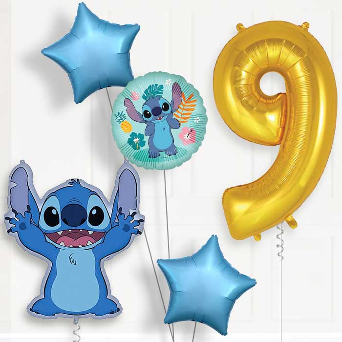 Stitch Giant 9th Birthday Balloon Package | Party Save Smile
