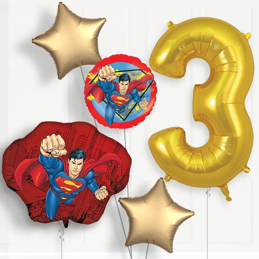 Superman Krypton 3rd Birthday Balloon Package | Party Save Smile