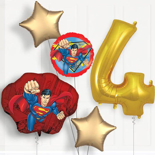 Superman Krypton 4th Birthday Balloon Package | Party Save Smile