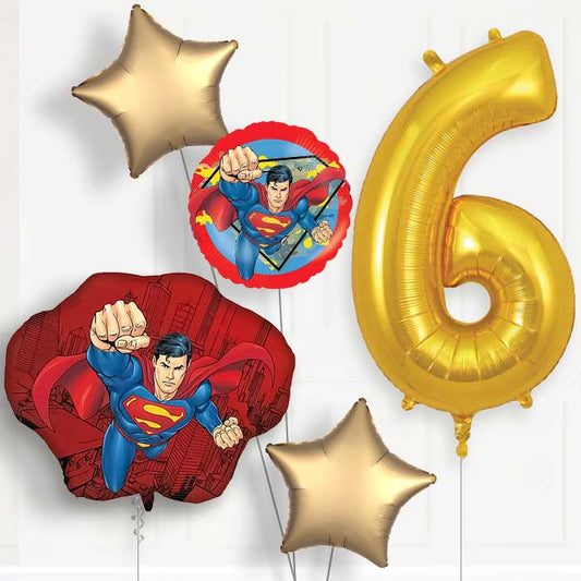 Superman Krypton 6th Birthday Balloon Package | Party Save Smile