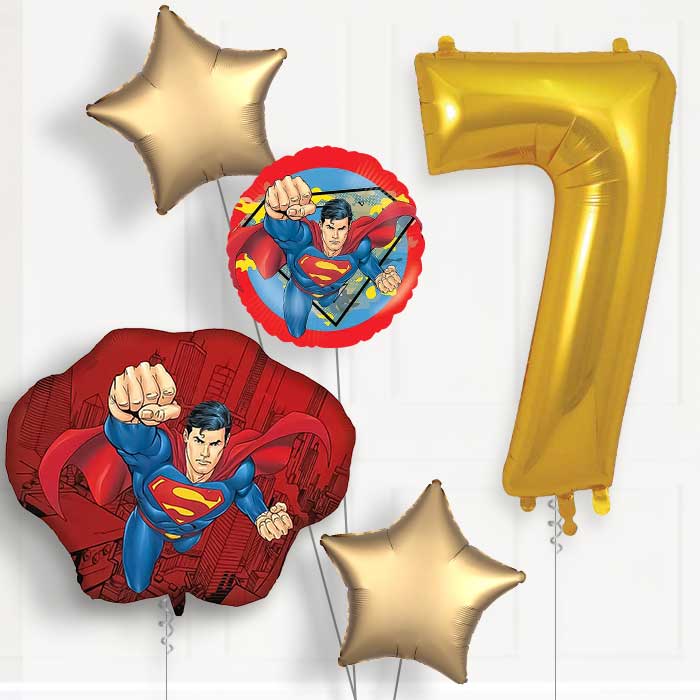 Superman Krypton 7th Birthday Balloon Package | Party Save Smile