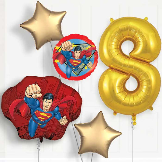 Superman Krypton 8th Birthday Balloon Package | Party Save Smile
