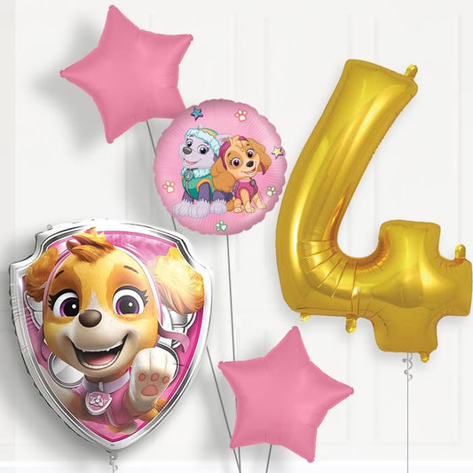 Skye Paw Patrol 4th Birthday Balloon Package | Party Save Smile