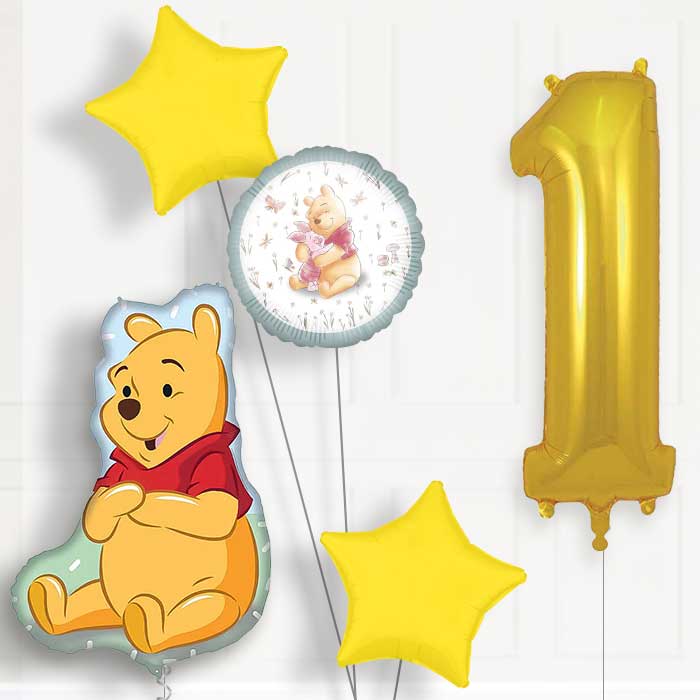 Winnie the Pooh Giant 1st Birthday Balloon Package | Party Save Smile
