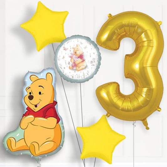 Winnie the Pooh Giant 3rd Birthday Balloon Package | Party Save Smile