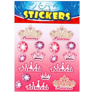 Princess Party Bag Stickers Sheet Filler