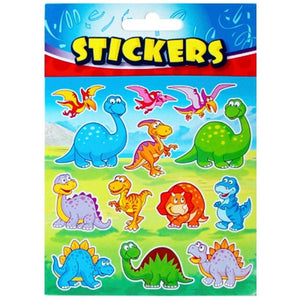 Dinosaur Party Bag Stickers Sheet Filler