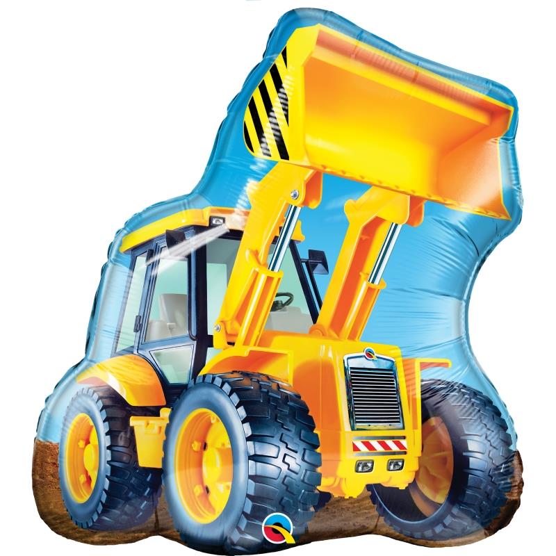 Construction Digger Shaped 32" Foil | Helium Balloon | Party Save Smile