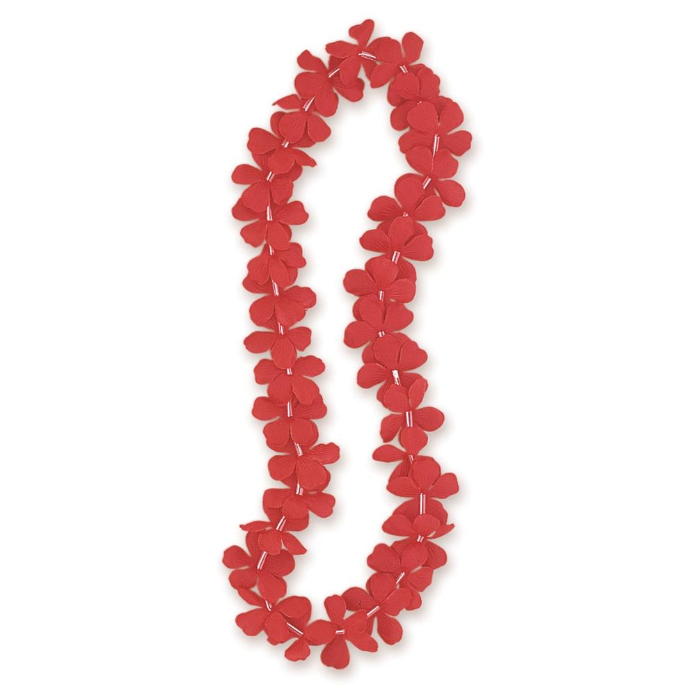 Red Hawaiian Leis: Hawaiian Party Accessory | Party Save Smile