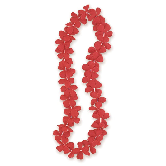 Red Hawaiian Leis: Hawaiian Party Accessory | Party Save Smile