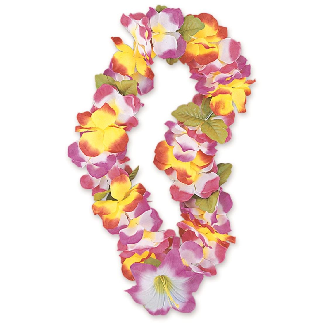Lily Flower Rainbow Hawaiian Lei | Party Save Smile