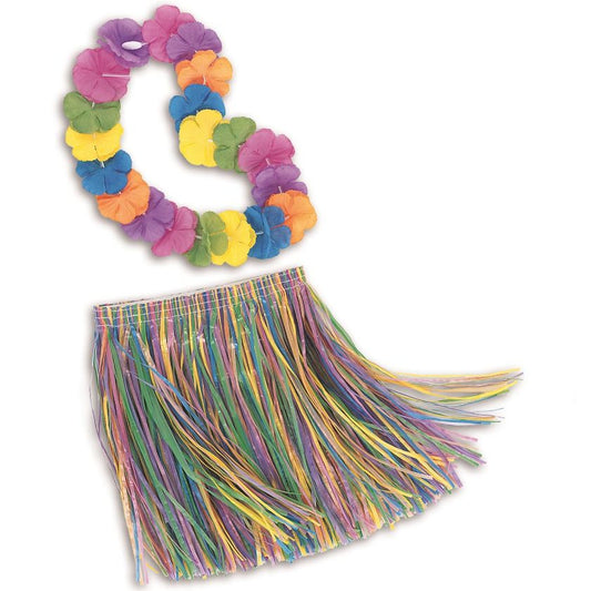 Childrens Grass Skirt and Leis Set | Party Save Smile