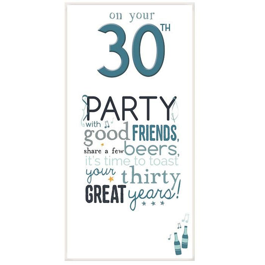 Little Thoughts 30th Birthday Male Greeting Card