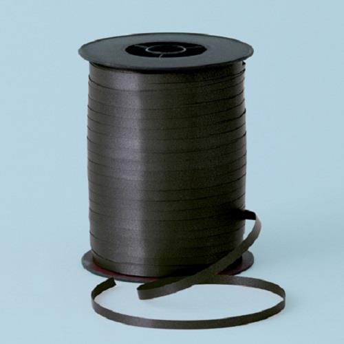 A reel of Black balloon curling ribbon.