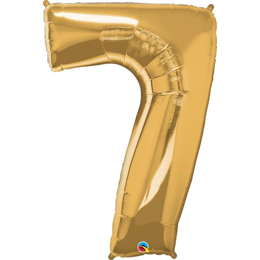 Qualatex Gold Number 7 Foil Balloon 34 inch | Party Save Smile