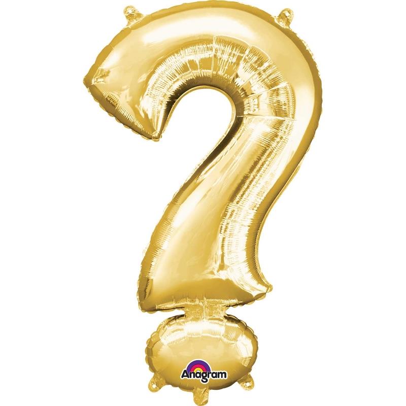 Gold Question Mark Balloon - Anagram 34 inch | Party Save Smile