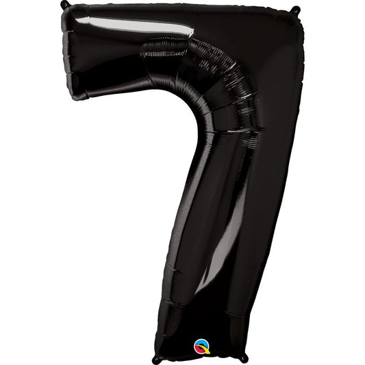 Black Number 7 Balloon - Qualatex 34 inch | Party Save Smile