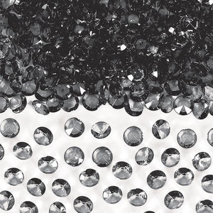 Black Clear Gem Wedding Table Confetti Decoration