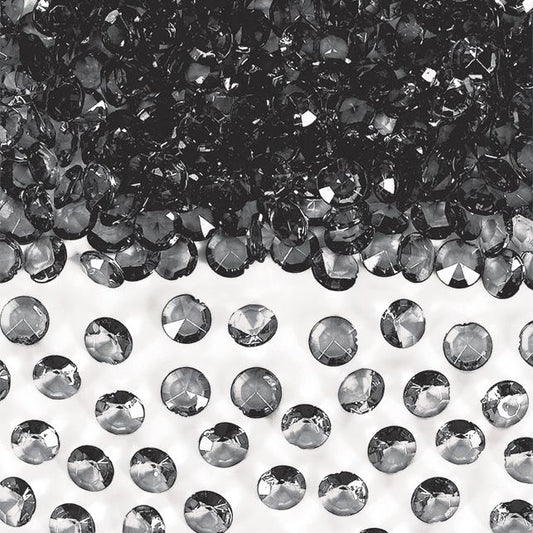 Black Clear Gem Wedding Table Confetti | Decoration