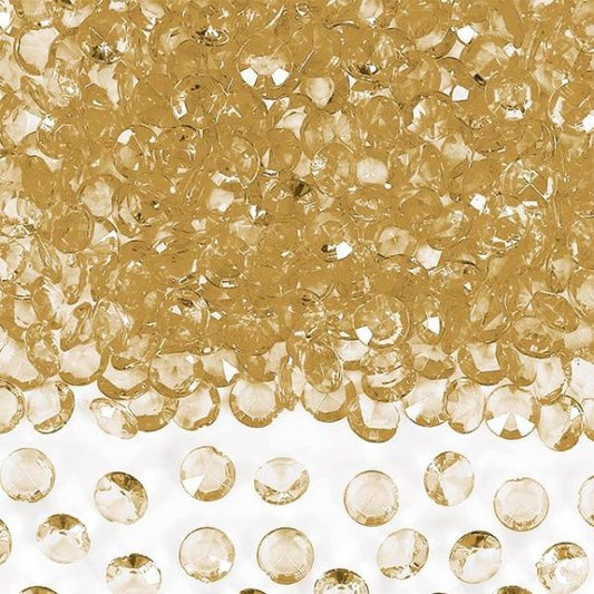 Gold Clear Gem Wedding Table Confetti | Decoration