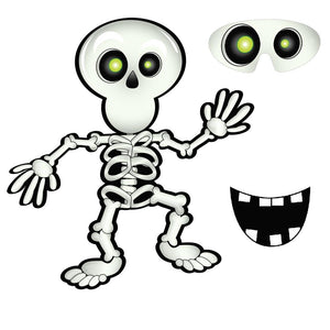 Halloween Skeleton Game - Pin the Smile - 12 Players