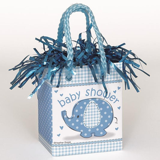 Blue Elephant Baby Shower Mini Gift Bag Balloon Weight | Party Save Smile
