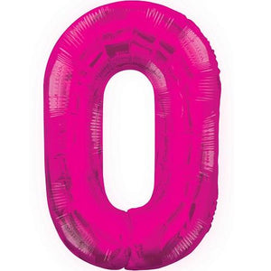 Pink Glitz Number 0 Foil Balloon 34 inches