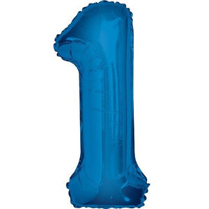 Blue Number 1 Balloon Oaktree 34 inches