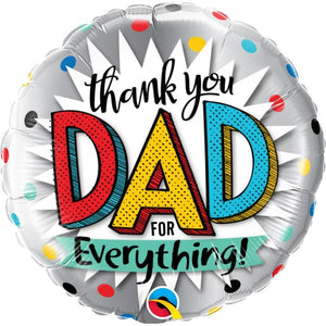 Thank You Dad for Everything Foil Balloon 18 Inch