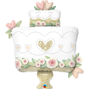 Glittering Wedding Cake Foil Balloon 41 Inches