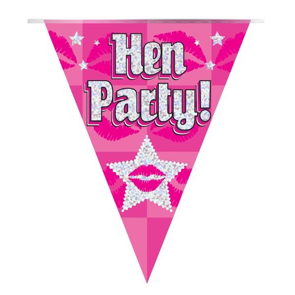 Lips and Stars Hen Do Bunting Banner 3.9 metres | Party Save Smile