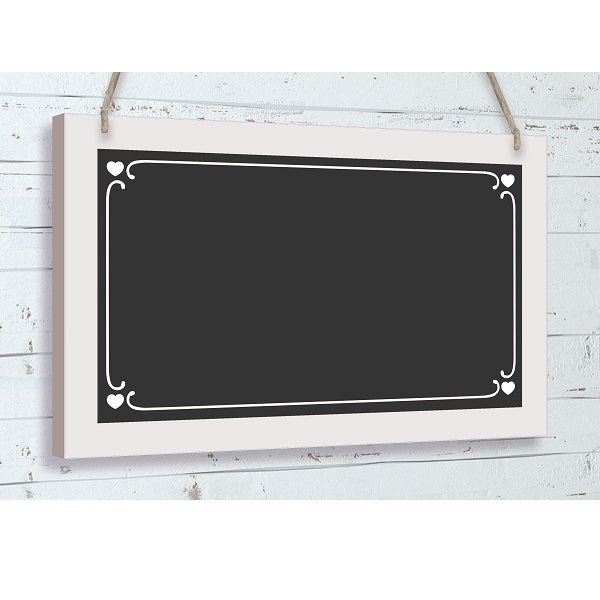 Wedding Wooden Black Board Heart Hanging Decoration | Party Save Smile