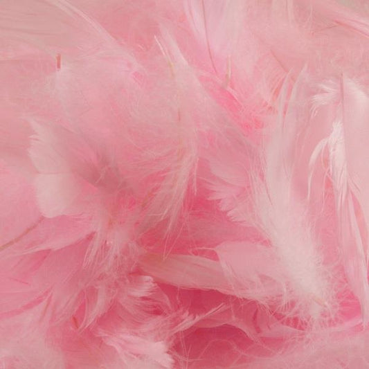 Baby Pink Craft Feathers 50 grams | Party Save Smile